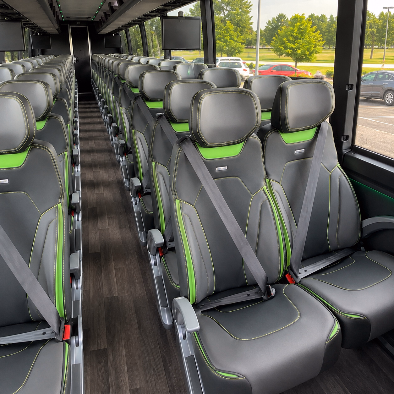 santa clara charter bus services interior